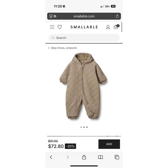 Wheat Thermo Infant Bodysuit or snowsuit - Picture 1 of 10